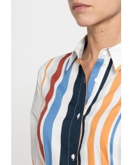 ABITO CHEMISIER LUNGO CON BALZE IN MUSSOLA