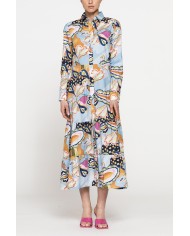 ABITO CHEMISIER LUNGO CON BALZE IN MUSSOLA