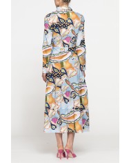 ABITO CHEMISIER LUNGO CON BALZE IN MUSSOLA