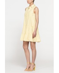 ABITO SENZA MANICHE CON BALZE IN COTONE