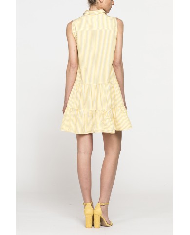 ABITO SENZA MANICHE CON BALZE IN COTONE