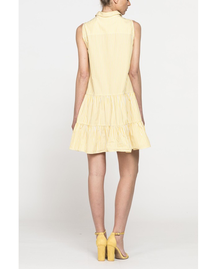 ABITO SENZA MANICHE CON BALZE IN COTONE