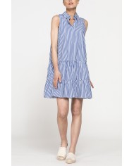 ABITO SENZA MANICHE CON BALZE IN COTONE