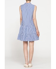 ABITO SENZA MANICHE CON BALZE IN COTONE