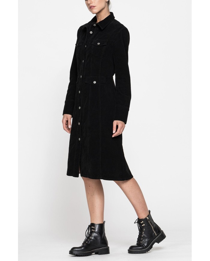 ABITO IN VELLUTO A COSTE STRETCH