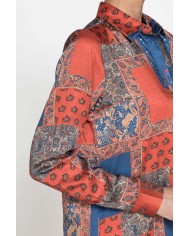 ABITO CHEMISIER IN RASO FANTASIA