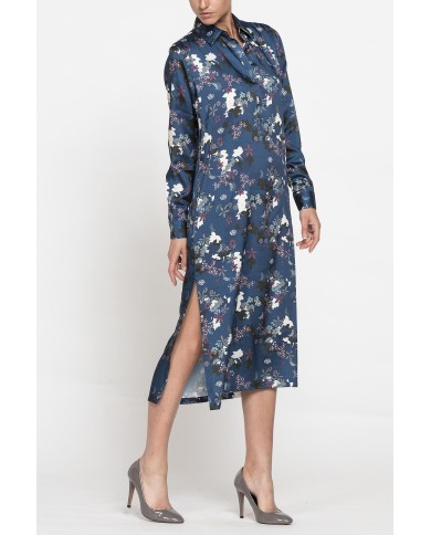 ABITO CHEMISIER IN RASO FANTASIA