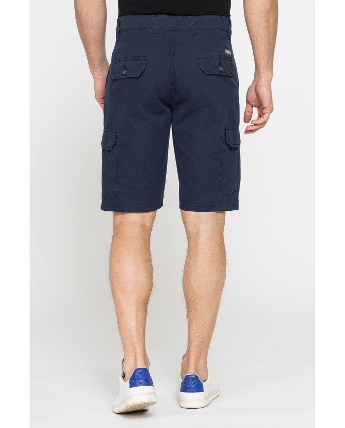 BERMUDA CON TASCONI MOD.618 IN GABARDINA LEGGERA 8oz. Vita regolare con zip, gamba regolare.