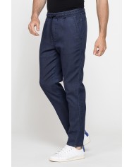 JOGGER JEANS MOD. 629, IN PLAY DENIM LEGGERO SUPER STRETCH 8,5 oz. Vita con elastico e colulisse, tasche alla francese.
