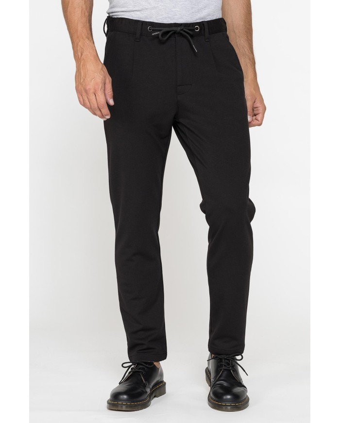 PANTALONE CON ELASTICO IN VITA MOD. 639 IN TESSUTO ELASTICIZZATO