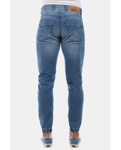 JEANS STRETCH LEGGERO MOD. 707. Vita regolare gamba regolare, elastico sulle caviglie.