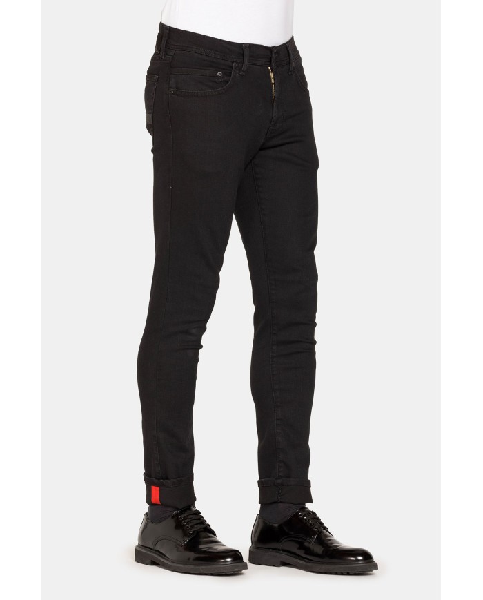 BLACK JEANS MOD. 717 SLIM IN DENIM ELASTICIZZATO 11 oz.