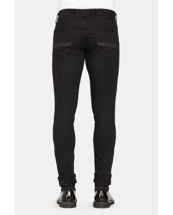 BLACK JEANS MOD. 717 SLIM IN DENIM ELASTICIZZATO 11 oz.