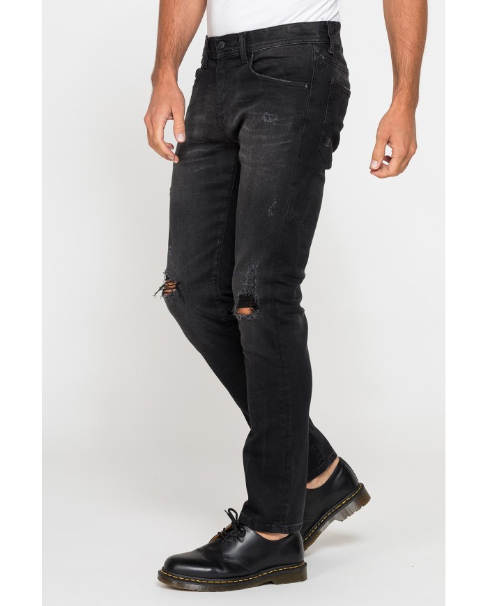 BLACK JEANS MOD. 717 SLIM IN DENIM ELASTICIZZATO 11 oz.