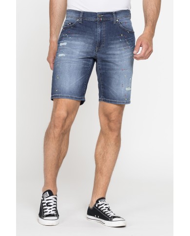 5 TASCHE MOD. 721 IN JEANS ELASTICIZZATO LEGGERO. Vita regolare con zip, gamba regolare.