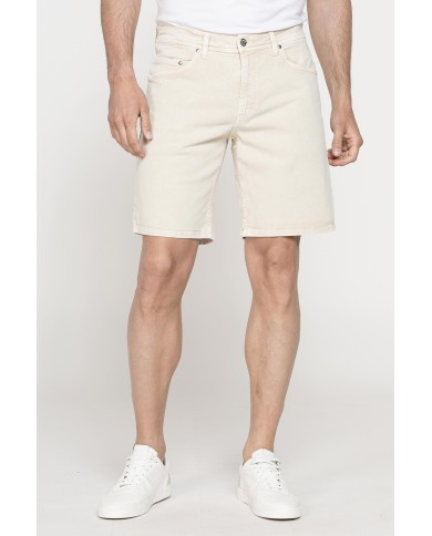 BERMUDA 5 TASCHE IN BULL DENIM COLOR CON TINTURA OLD