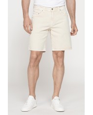 BERMUDA 5 TASCHE IN BULL DENIM COLOR CON TINTURA OLD