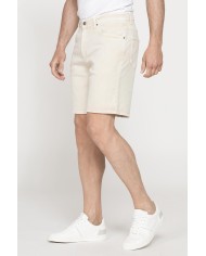 BERMUDA 5 TASCHE IN BULL DENIM COLOR CON TINTURA OLD