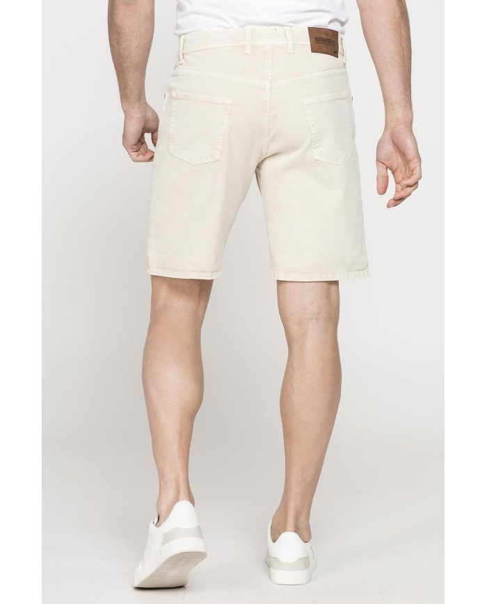 BERMUDA 5 TASCHE IN BULL DENIM COLOR CON TINTURA OLD