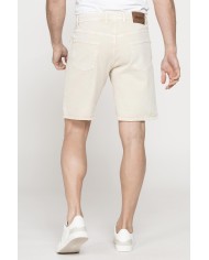 BERMUDA 5 TASCHE IN BULL DENIM COLOR CON TINTURA OLD