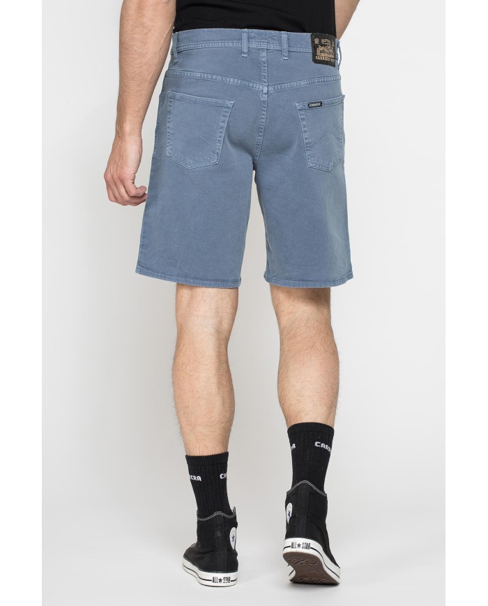 BERMUDA 5 TASCHE IN BULL DENIM COLOR CON TINTURA OLD