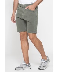 BERMUDA 5 TASCHE IN BULL DENIM COLOR CON TINTURA OLD