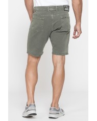 BERMUDA 5 TASCHE IN BULL DENIM COLOR CON TINTURA OLD