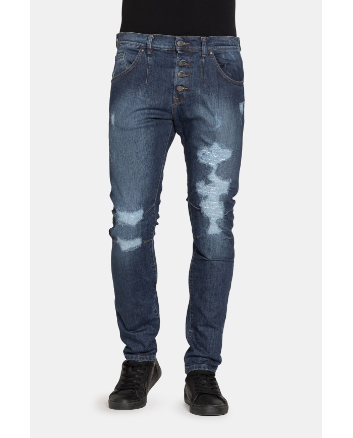 JEANS STRETCH MOD. 746. Cavallo basso gamba regolare