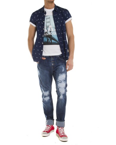 JEANS STRETCH MOD. 746. Cavallo basso gamba regolare