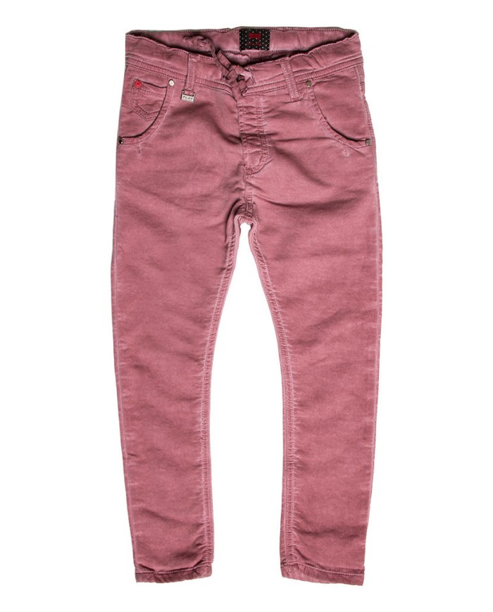 JOGGER JEANS COLORATO CON COULISSE IN VITA