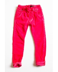 JOGGER JEANS COLORATO CON COULISSE IN VITA