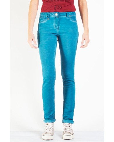 JOGGER JEANS COLORATO MOD 752. Vita e gamba regolare.