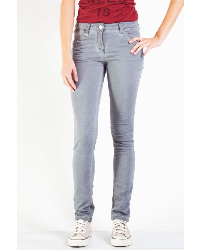 JOGGER JEANS COLORATO MOD 752. Vita e gamba regolare.