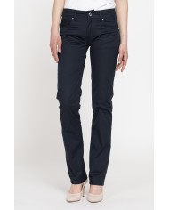 PANTALONI IN GABARDINA STRETCH. Vita regolare e gamba regolare.