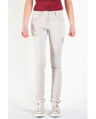 JOGGER JEANS COLORATO MOD 752. Vita e gamba regolare.