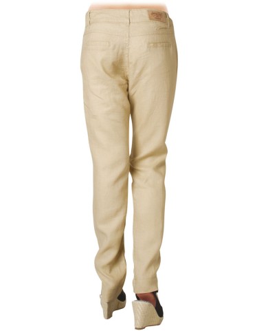 PANTALONE IN LINO. Vita e gamba regolare.