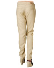 PANTALONE IN LINO. Vita e gamba regolare.