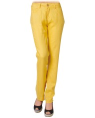 PANTALONE IN LINO. Vita e gamba regolare.