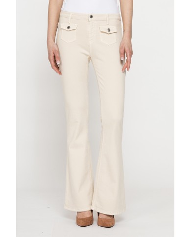 PANTALONE BOOTCUT CON TASCHE FRONTALI IN BULL DENIM