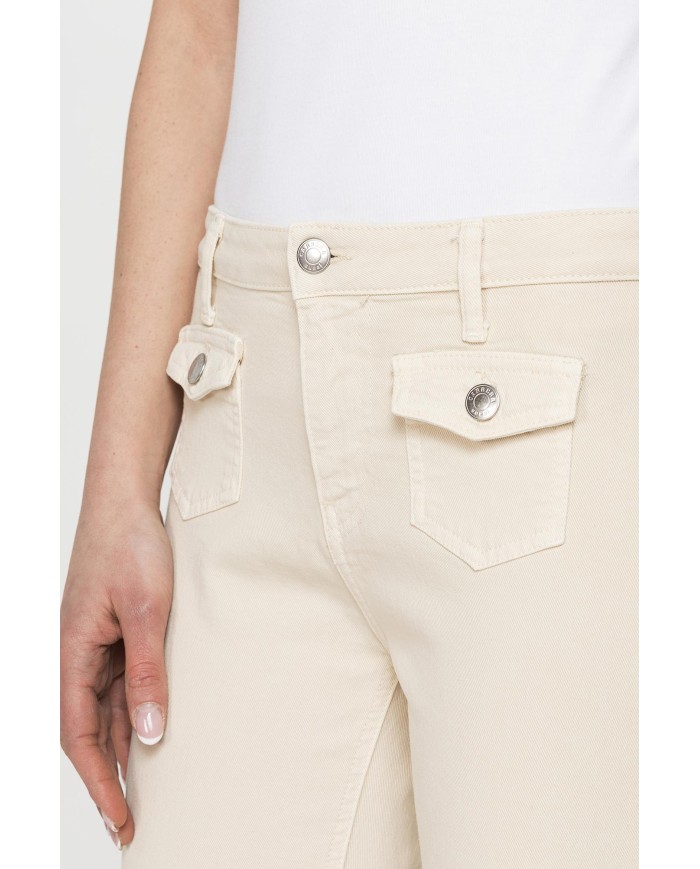 PANTALONE BOOTCUT CON TASCHE FRONTALI IN BULL DENIM