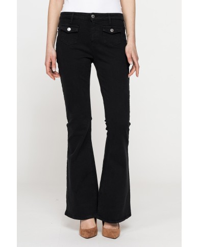 PANTALONE BOOTCUT CON TASCHE FRONTALI IN BULL DENIM