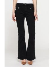 PANTALONE BOOTCUT CON TASCHE FRONTALI IN BULL DENIM