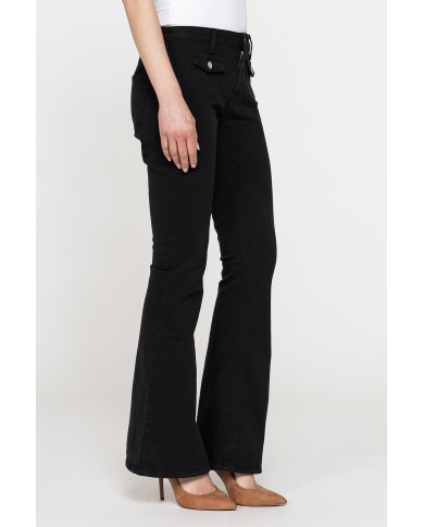 PANTALONE BOOTCUT CON TASCHE FRONTALI IN BULL DENIM