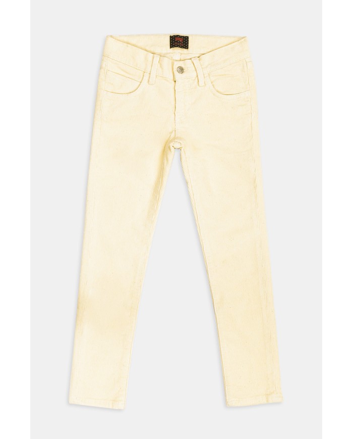 PANTALONE 5 TASCHE IN VELLUTO STRETCH STRETCH. Vestibilità regular.