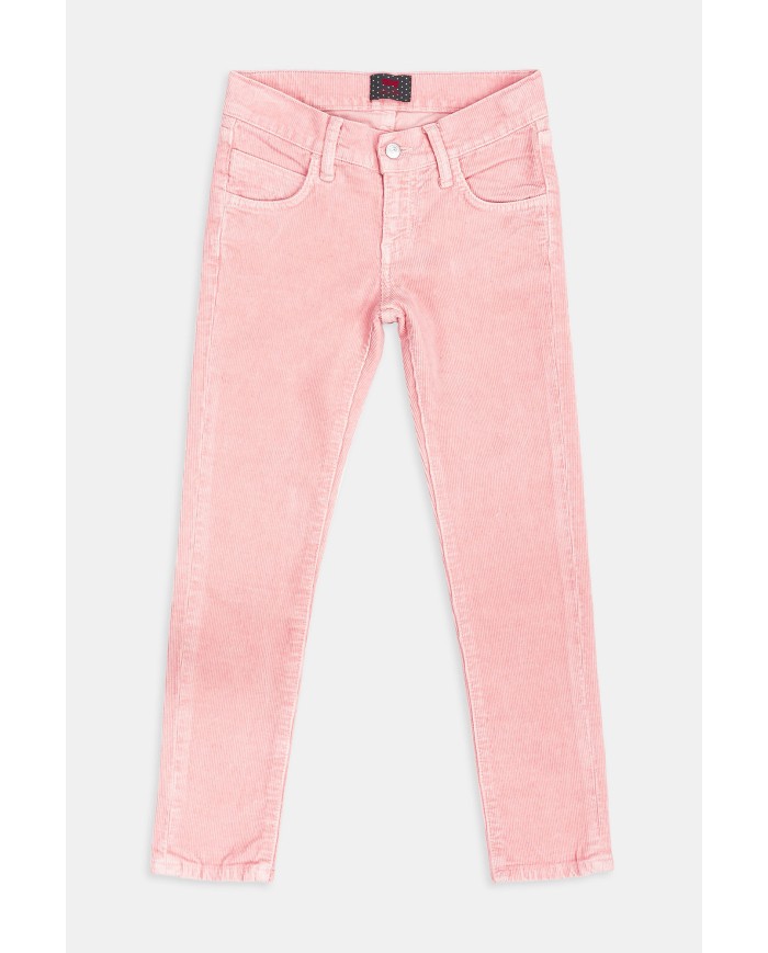 PANTALONE 5 TASCHE IN VELLUTO STRETCH STRETCH. Vestibilità regular.