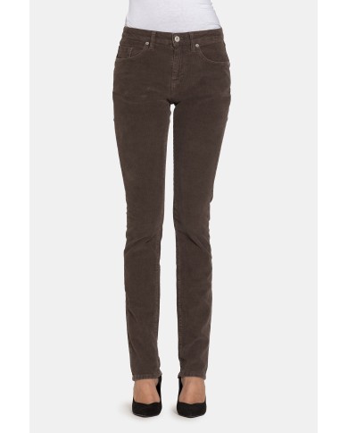 PANTALONE IN VELLUTO STRETCH MOD. 752