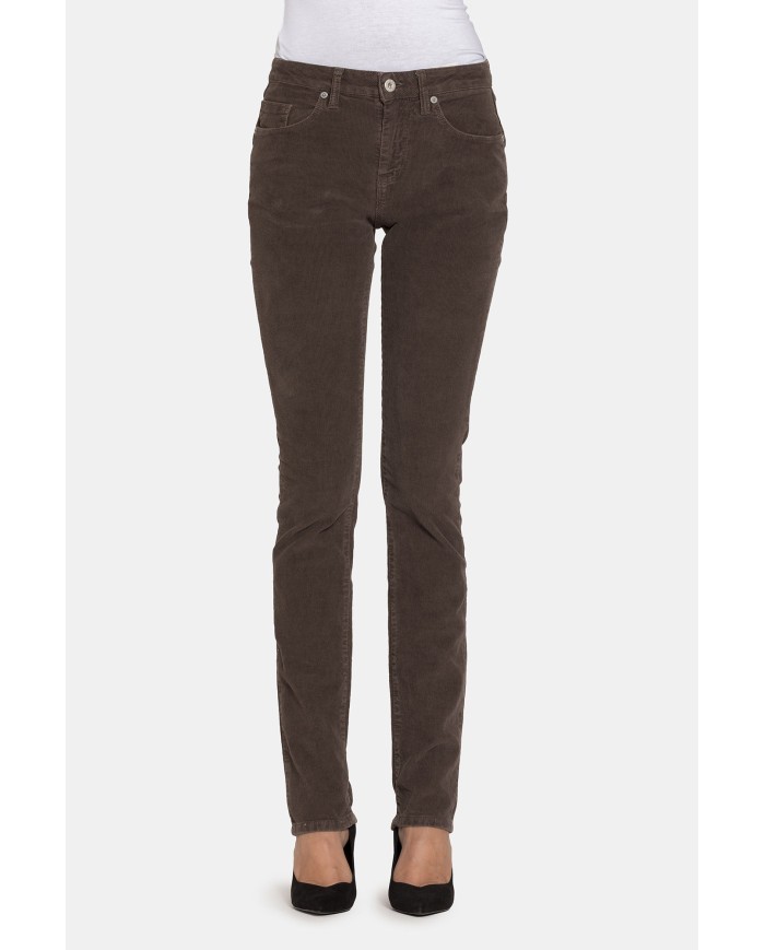 PANTALONE IN VELLUTO STRETCH MOD. 752