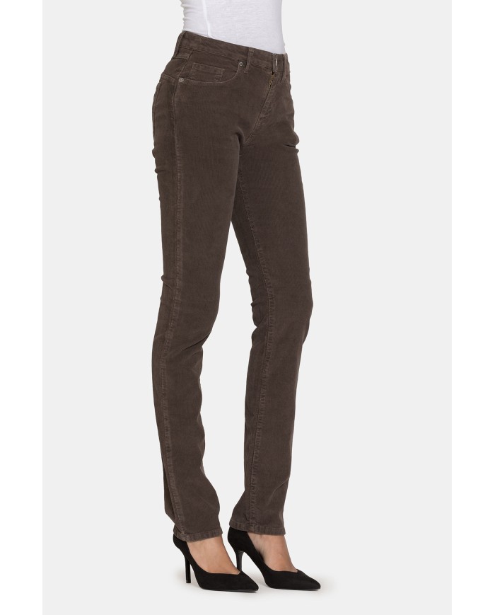 PANTALONE IN VELLUTO STRETCH MOD. 752