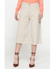 PANTALONI CULOTTE IN GABARDINA LEGGERA 
