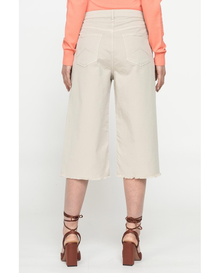 PANTALONI CULOTTE IN GABARDINA LEGGERA 